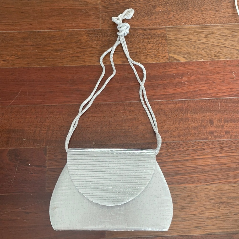 Vintage silver half moon purse